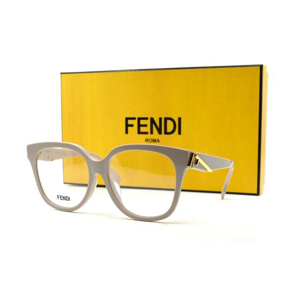 NEW FENDI FE50064F 025 CREAM BEIGE AUTHENTIC EYEGLASSES FRAME - Picture 5 of 13